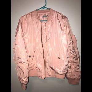 Fashion Nova Baby Pink Bomber Jacket
